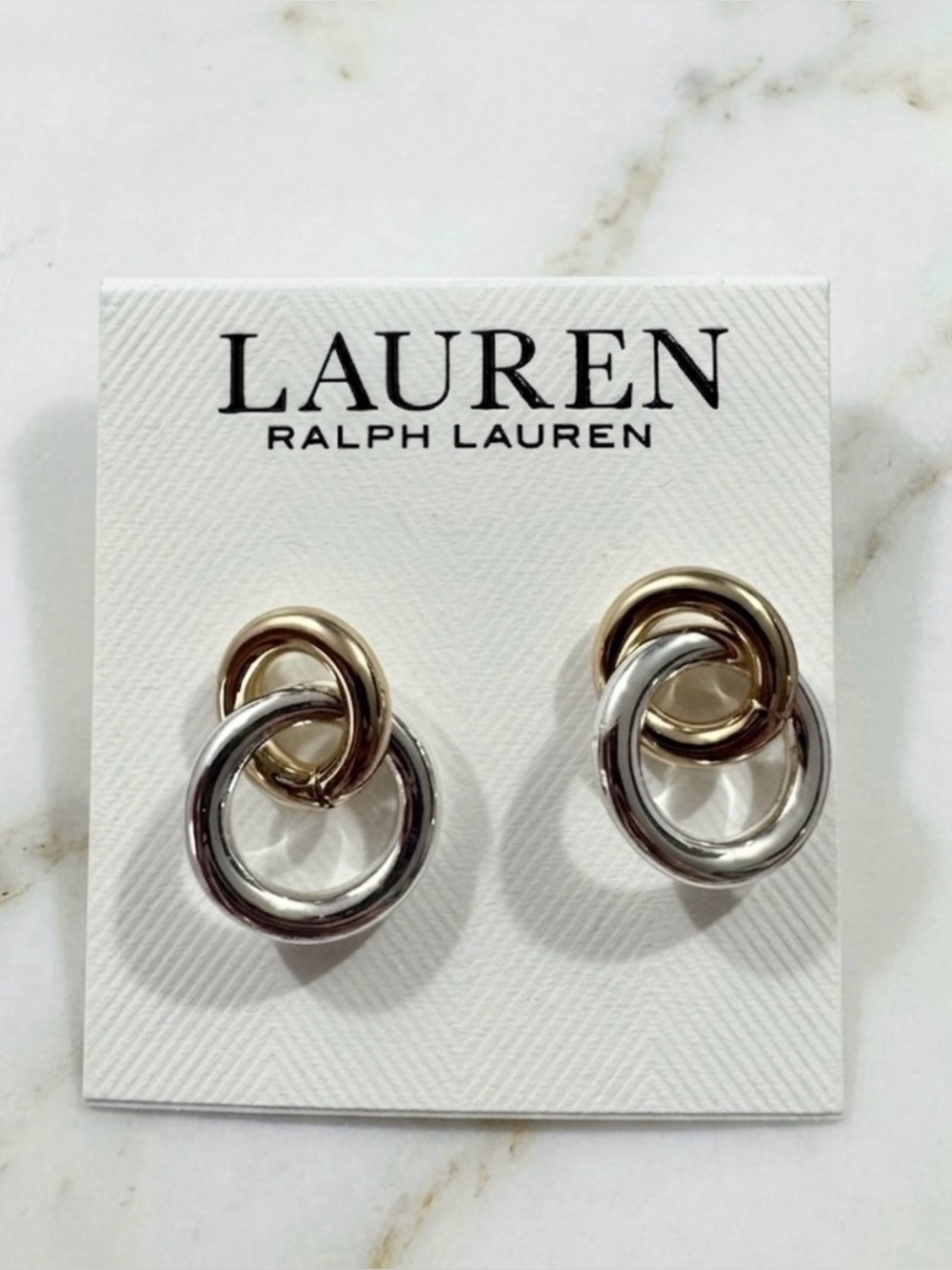 Lauren Ralph Lauren Two-Tone Circle & Bar Drop
Earrings